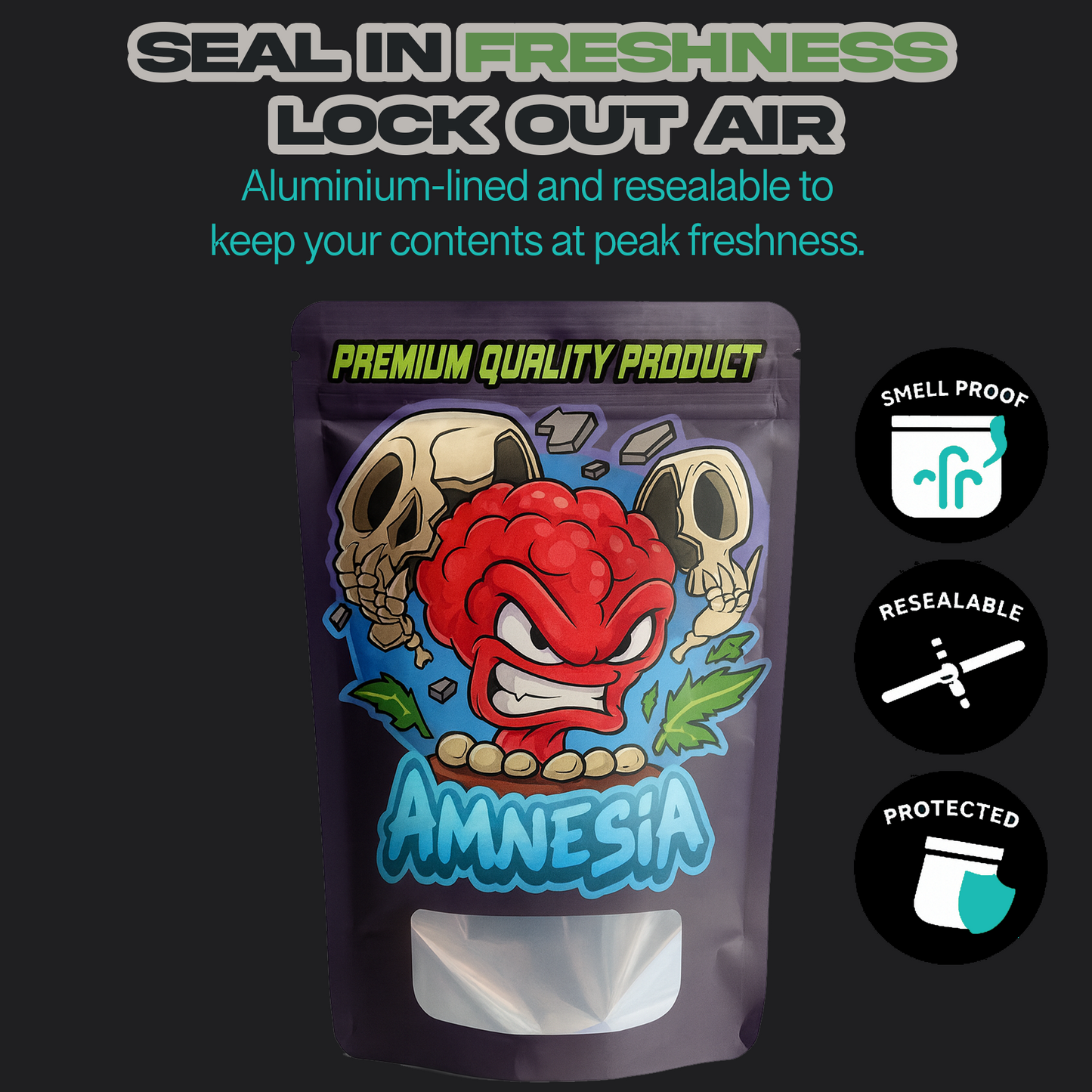 Amnesia Mylar Bags 3.5G