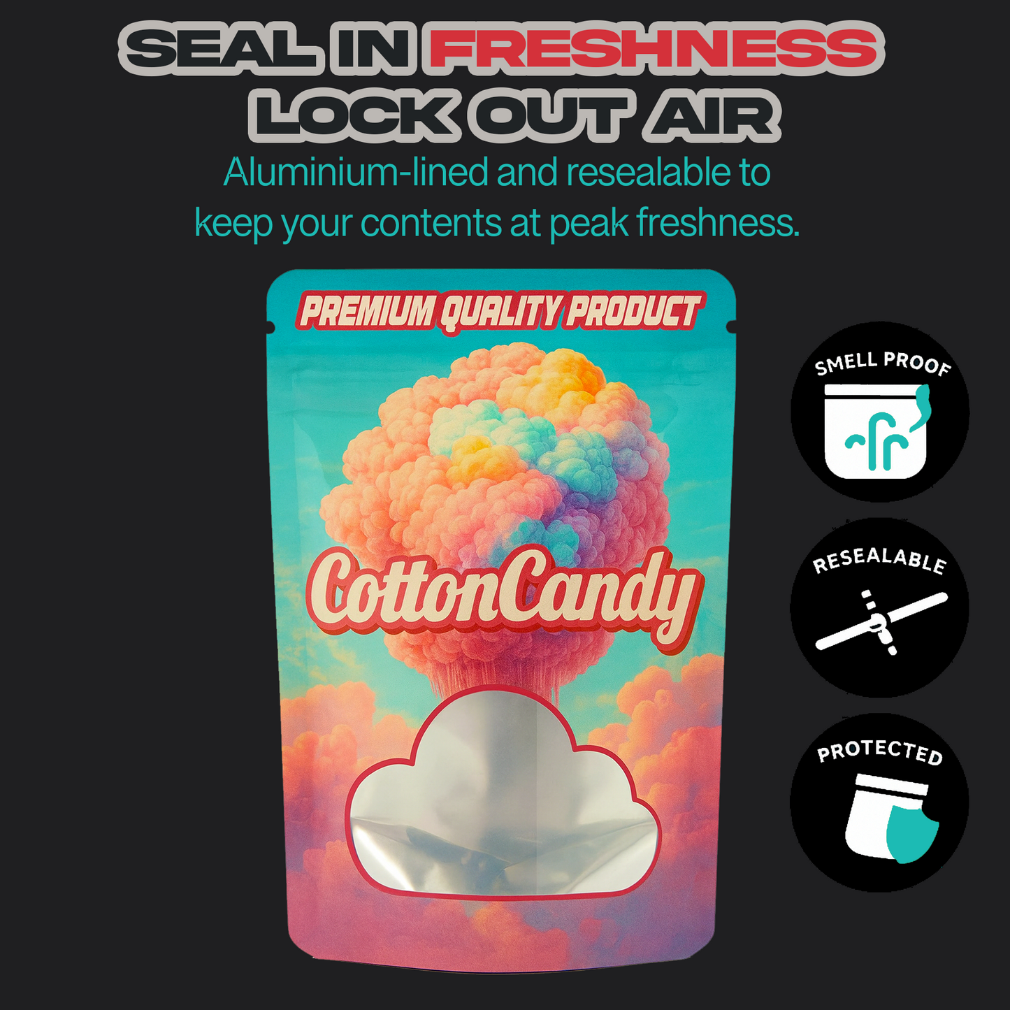 Cotton Candy Mylar Bags 3.5G