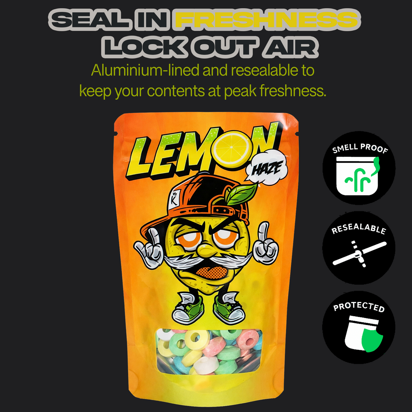 Lemon Haze Mylar Bags