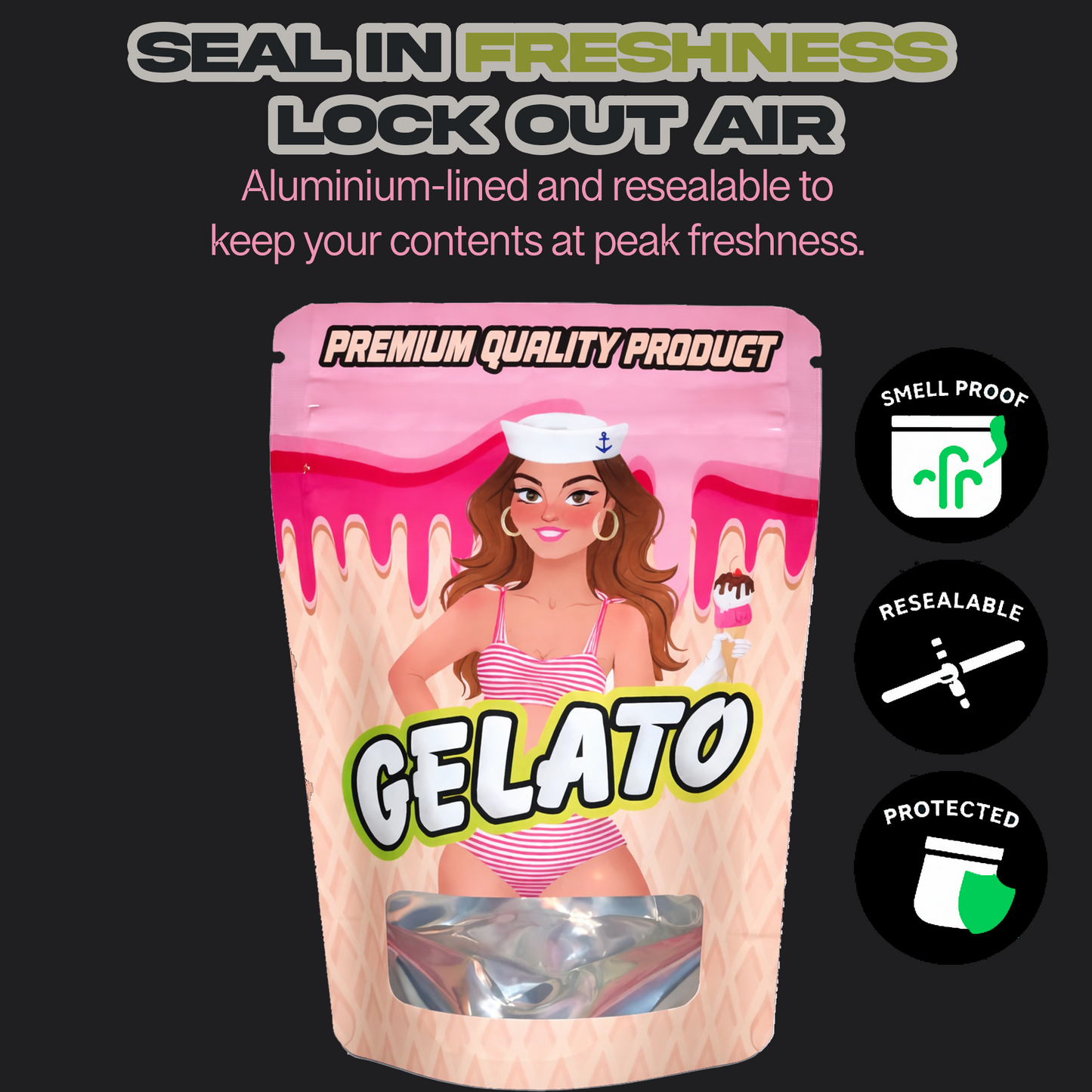 Gelato Mylar Bags 3.5G