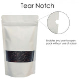 WHITE MYLAR BAG STAND UP POUCH ALL SIZES