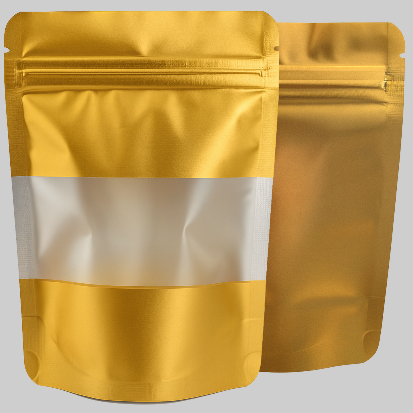 Gold Window Mylar Bags 3.5G