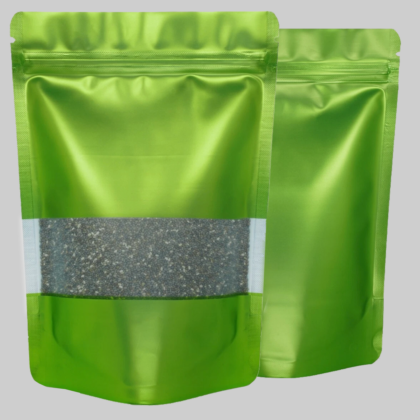 Green Window Mylar Bags 3.5G