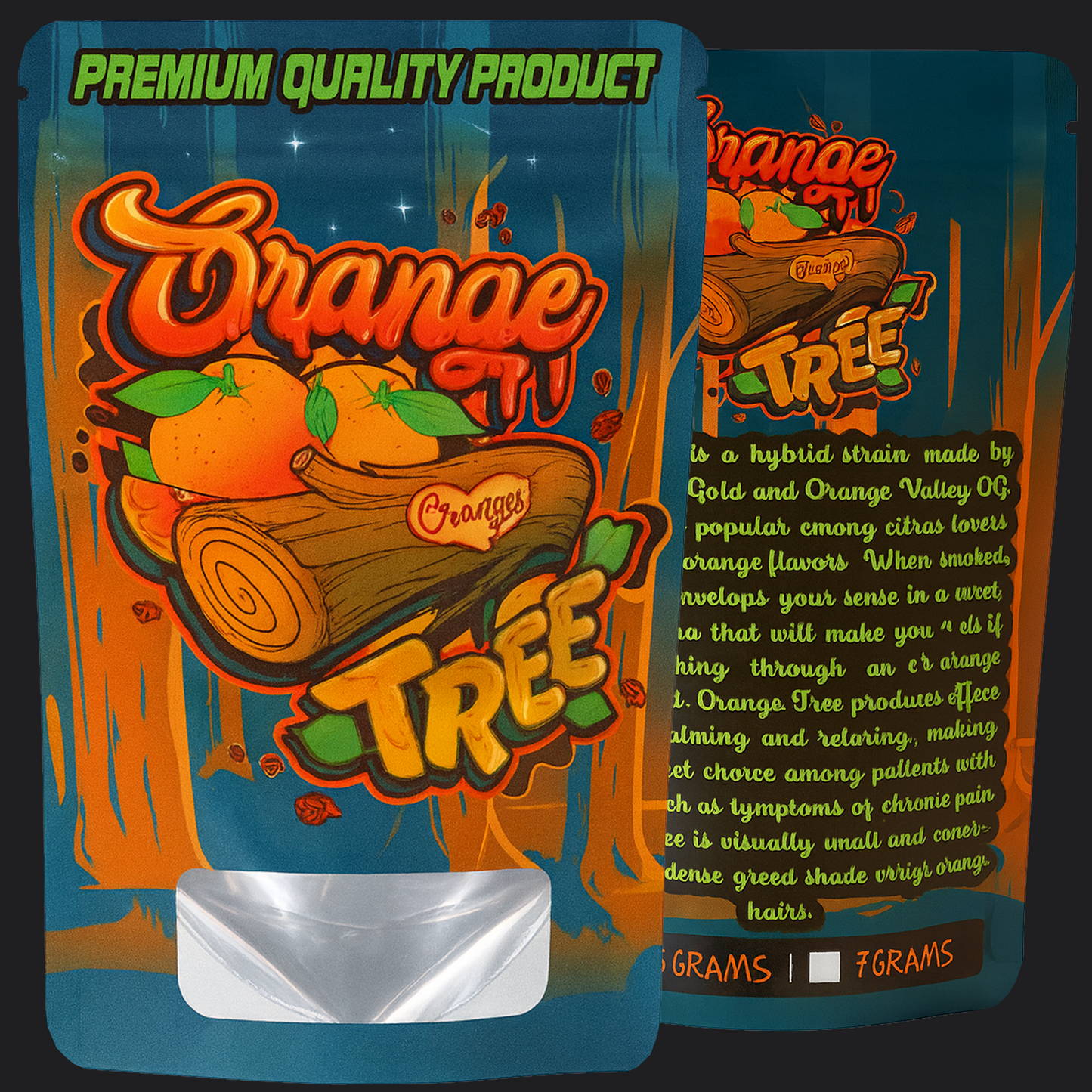 Orange Tree Mylar Bags