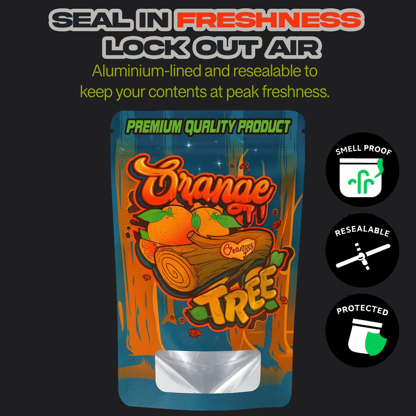 Orange Tree Mylar Bags