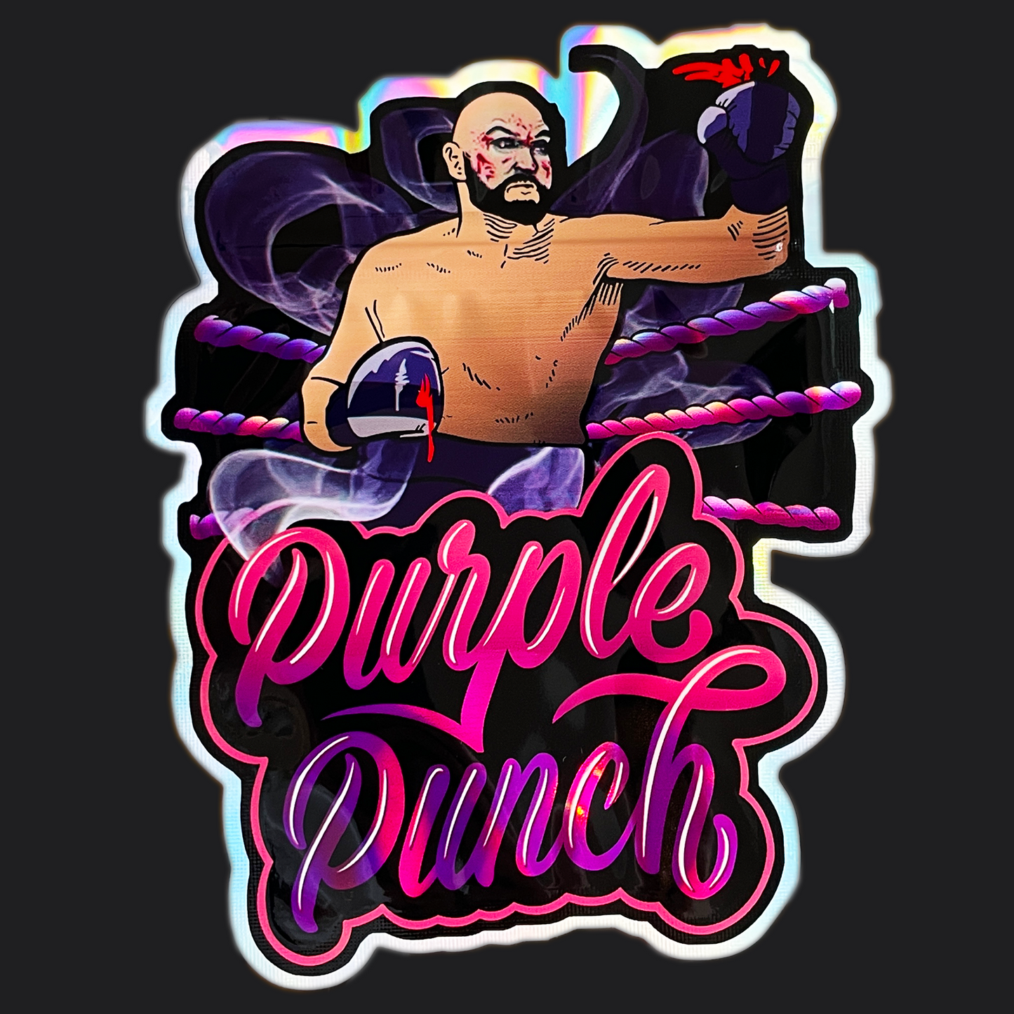 Purple Punch Mylar Bags 3.5G Holographic