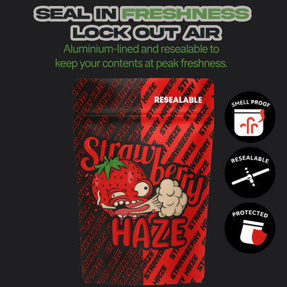 Strawberry Haze Mylar Bags