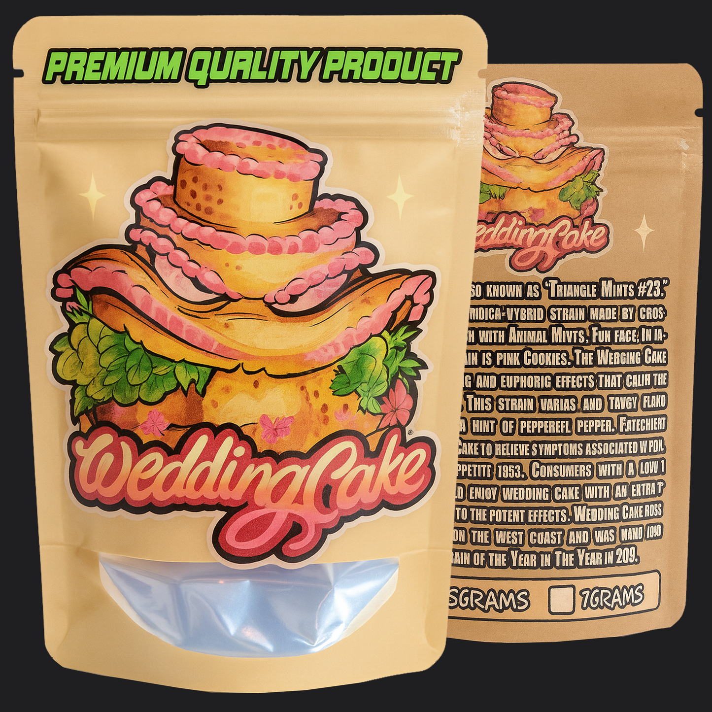 Wedding Cake Mylar Bags