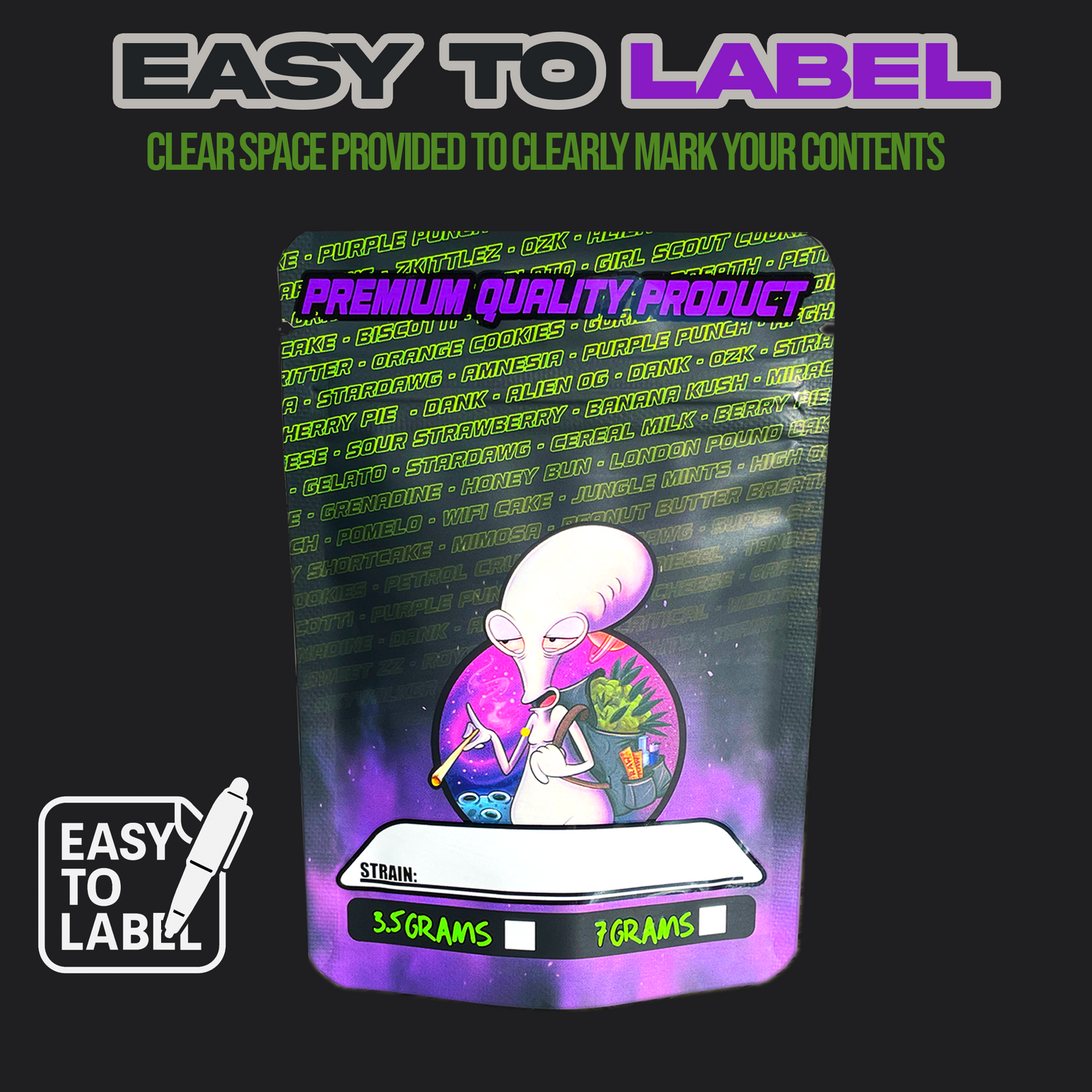 Dank Mylar Bags 3.5G