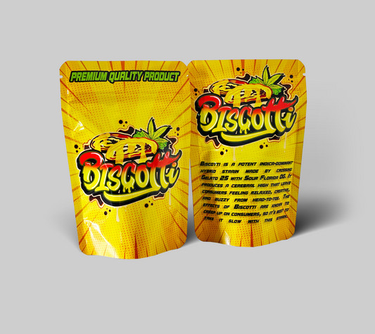 Biscotti Mylar Bags 3.5G